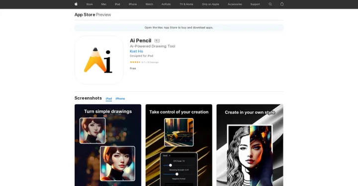 Screenshot of AI Pencil website