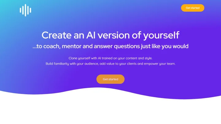 Screenshot of Coachvox AI website