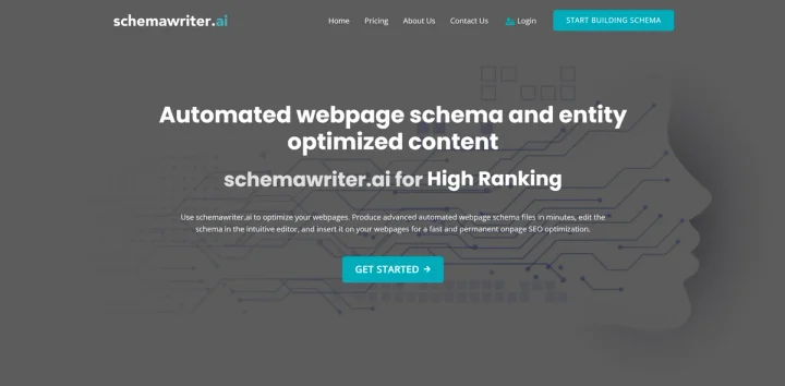 Screenshot of Schemawriter.ai website