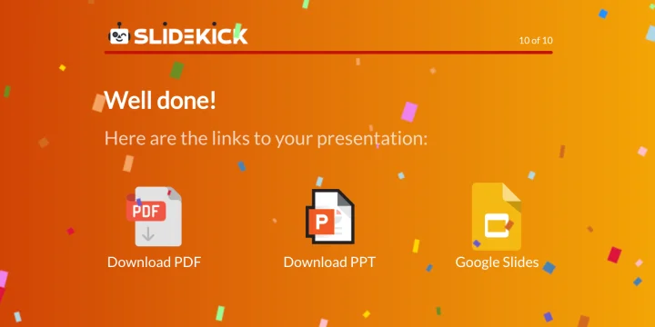 Screenshot of Slidekick website