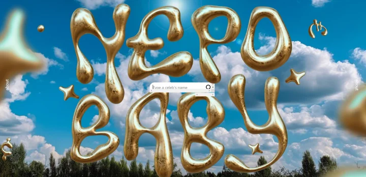 Screenshot of Nepo Baby website