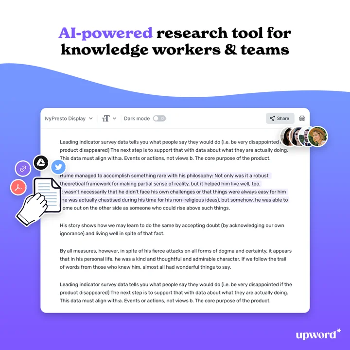 Screenshot of Upword website