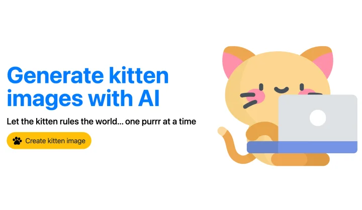 Screenshot of Kittens AI website