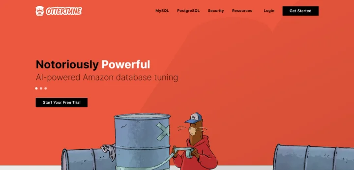 Screenshot of OtterTune website