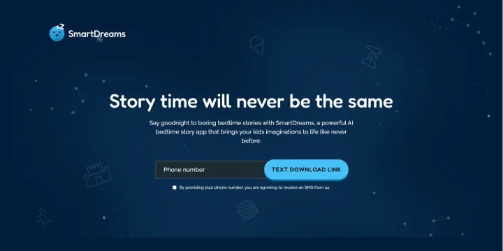 Screenshot of SmartDreams website
