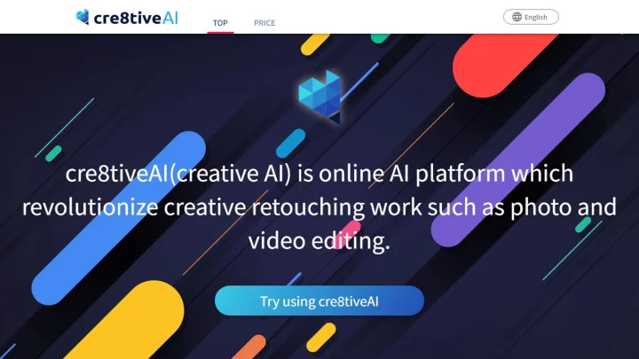 Screenshot of Cre8tiveAI website