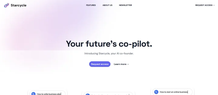 Screenshot of Starcycle website