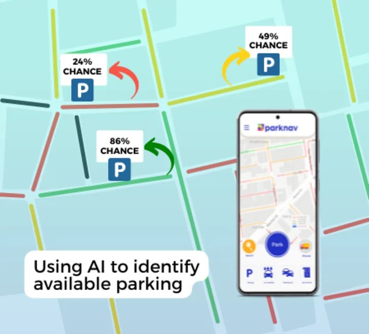 Screenshot of Parknav website
