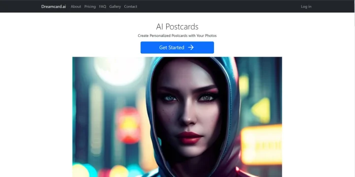 Screenshot of Dreamcard.ai website