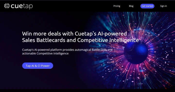 Screenshot of Cuetap website