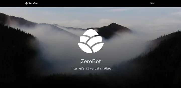 Screenshot of ZeroBot website
