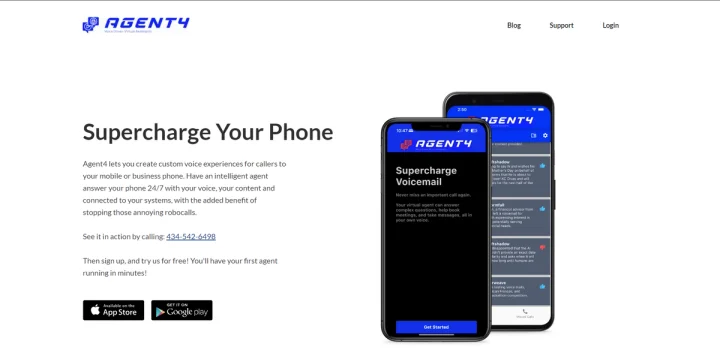 Screenshot of Agent4 website
