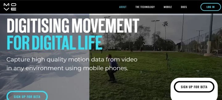 Screenshot of move.ai website