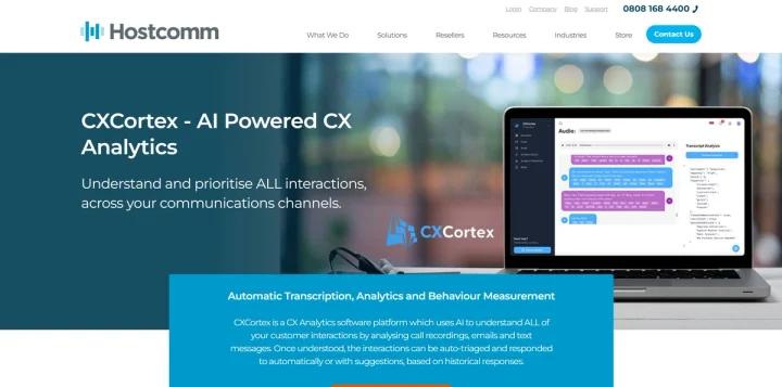Screenshot of CXCortex website