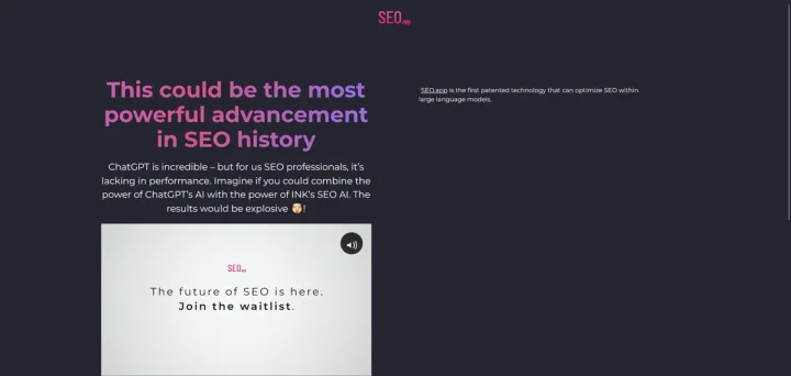Screenshot of SEO.APP website