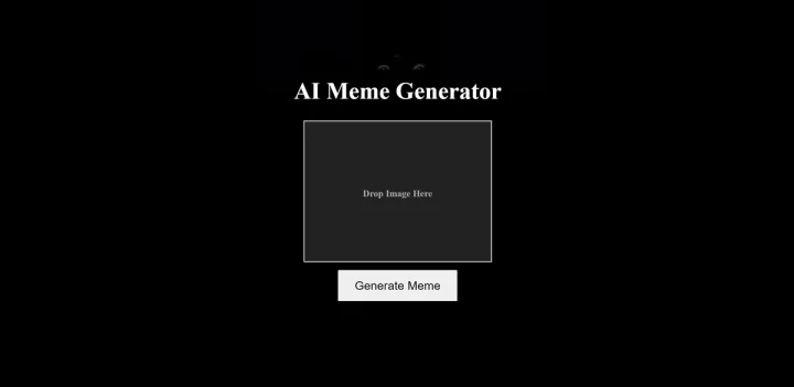 Screenshot of AI Meme website