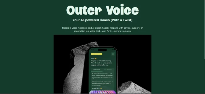 Screenshot of Outer Voice AI website