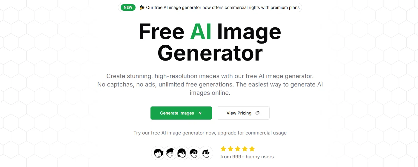 Screenshot of FreeAIGen website