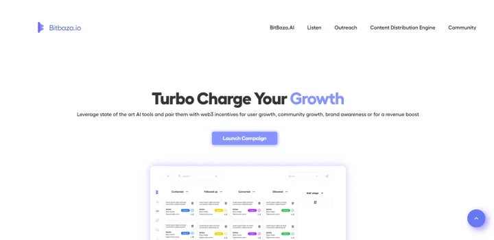 Screenshot of Bitbaza website