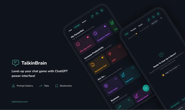 Screenshot of TalkinBrain website