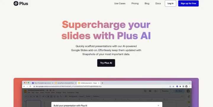 Screenshot of Plusdocs website