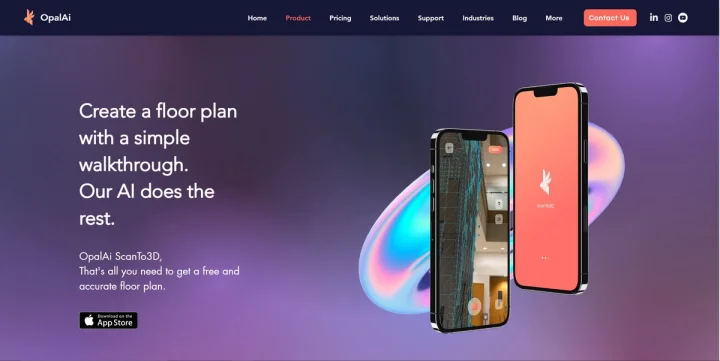 Screenshot of OpalAi website