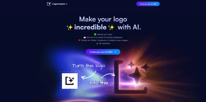 Screenshot of Logoscapes website