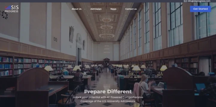 Screenshot of SIS Progress website