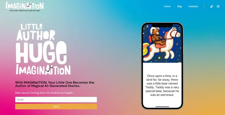 Screenshot of IMAGINaiTION website