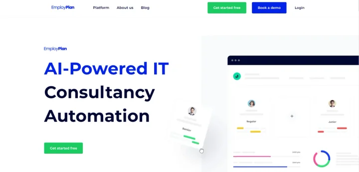 Screenshot of Employplan website