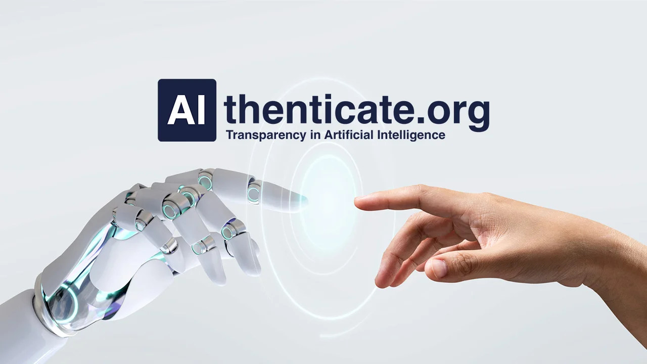 Screenshot of Aithenticate website