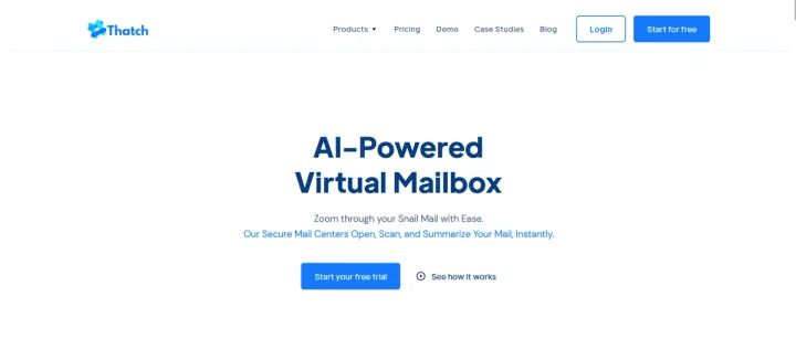 Screenshot of Thatch website