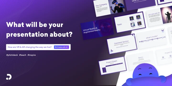 Screenshot of Decktopus AI website