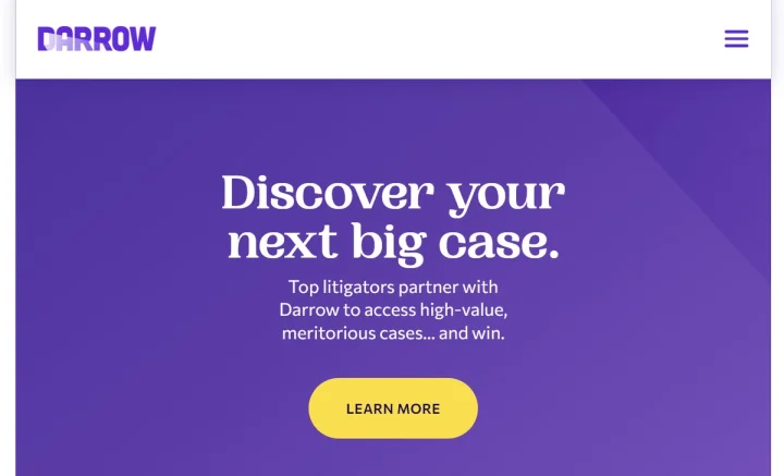 Screenshot of Darrow AI website