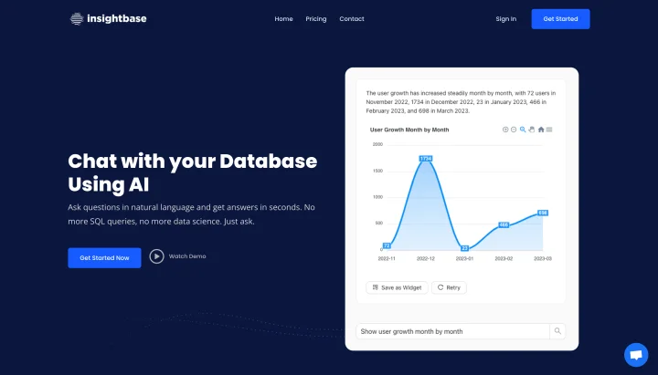 Screenshot of InsightBase website
