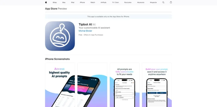 Screenshot of Tipbot AI website