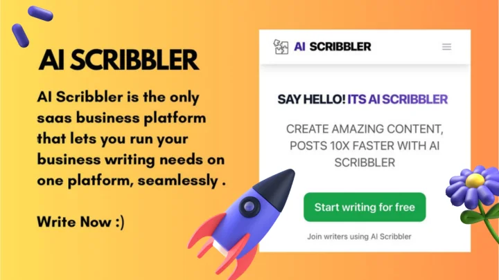 Screenshot of AiScribbler website