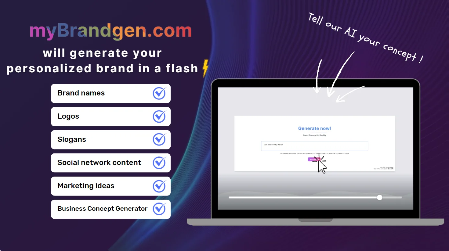 Screenshot of myBrandgen.com website