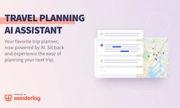 Screenshot of Wanderlog website