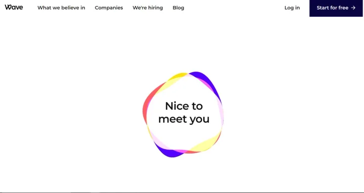 Screenshot of Wave AI website