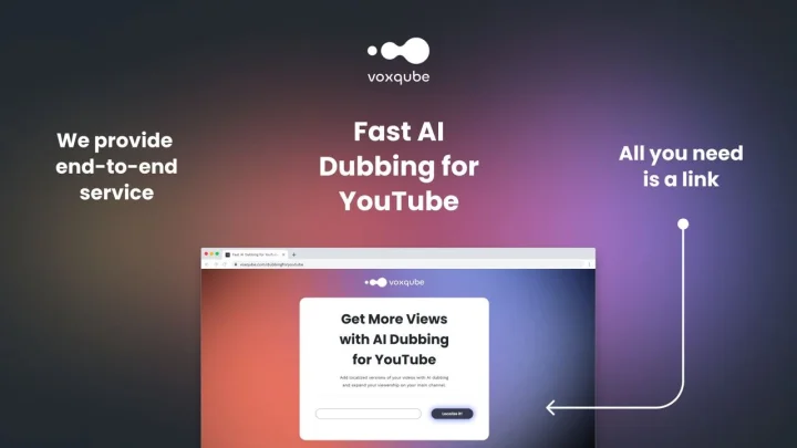 Screenshot of Voxqube website
