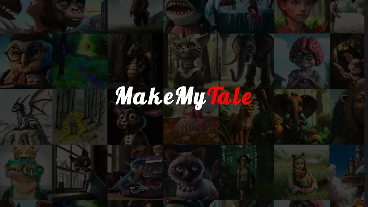 Screenshot of MakeMyTale website