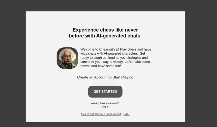Screenshot of Chesswithai website