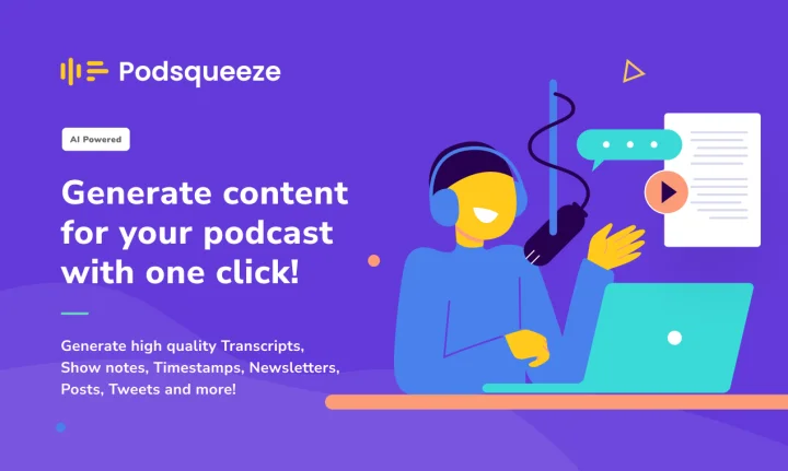 Screenshot of Podsqueeze website