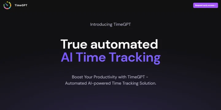Screenshot of TimeGPT website