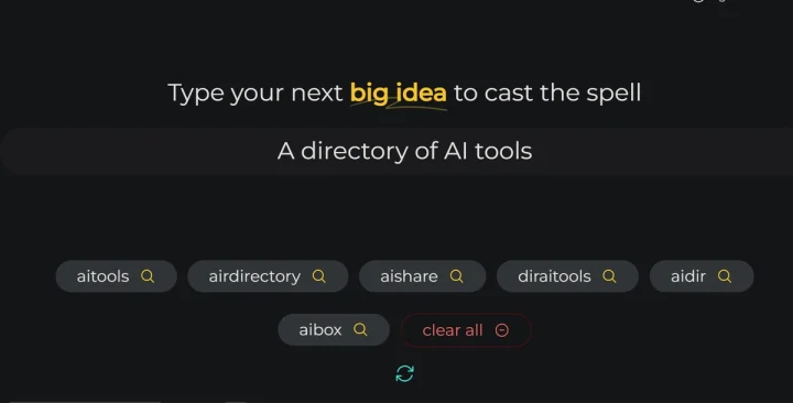 Screenshot of Namewizard.ai website