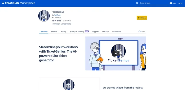Screenshot of TicketGenius website