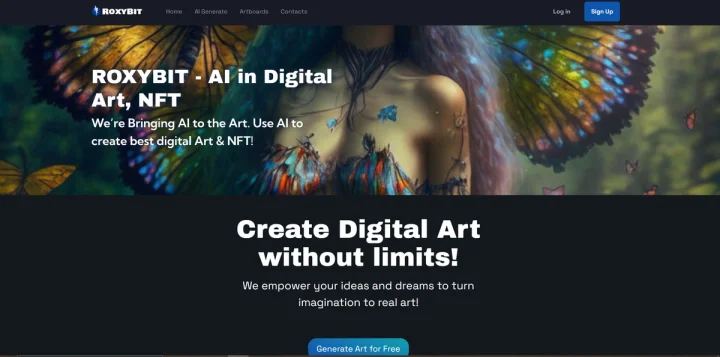 Screenshot of RoxyBit website