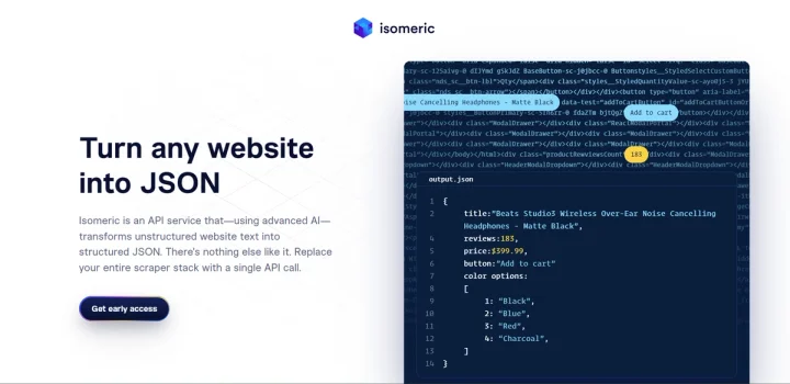 Screenshot of Isomeric website