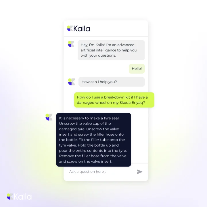 Screenshot of Kaila.ai website